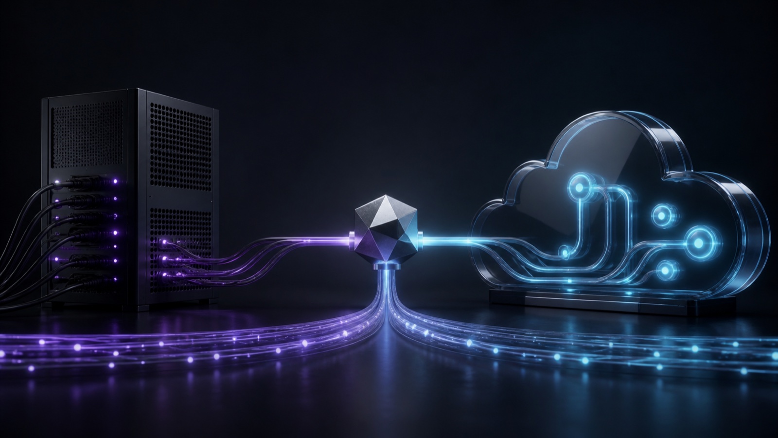 Self-hosted server и cloud tracker подключены к одной нейтральной точке campaign decision